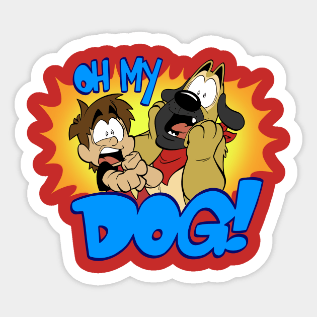Oh My Dog! Sticker by AJ & Magnus